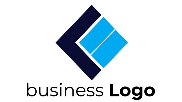 Vetor um logotipo azul para uma empresa de logística empresarial