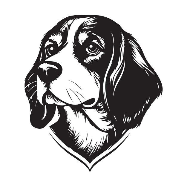 Um logotipo bonito e charmoso simbolizando o negócio de cuidados com animais de estimação Uma ilustração adorável de um cachorrinho beagle