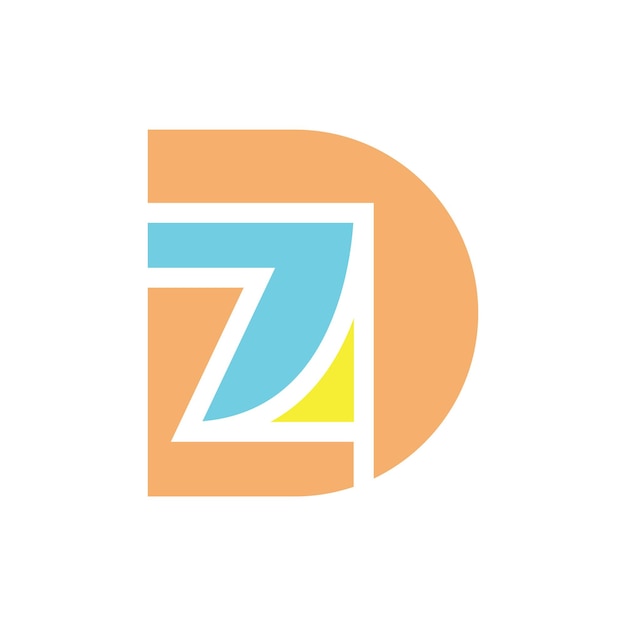 Vetor um logotipo colorido com a letra z
