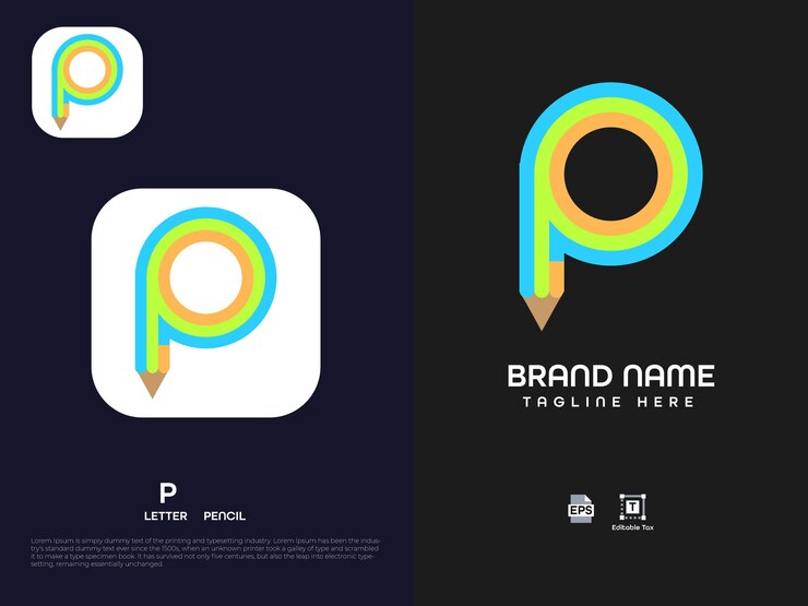 Vetor um logotipo da letra r com um r vermelho em um fundo preto