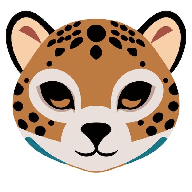 Vetor um logotipo de cabeça de leopardo o menor logotipo vetorial plano sem detalhes fotográficos realistas