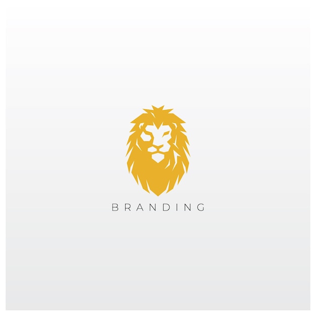 Um logotipo de leão com o título 'logotipo para uma empresa chamada branding '