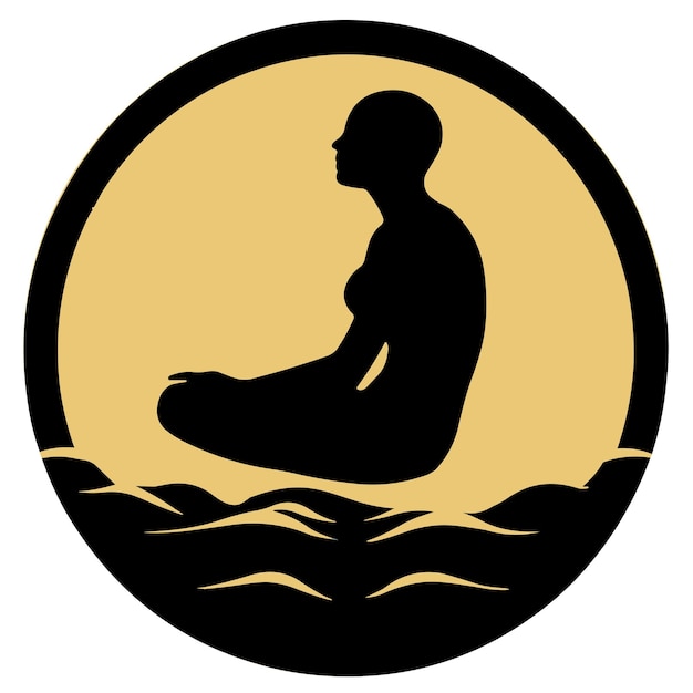 Vetor um logotipo de meditação