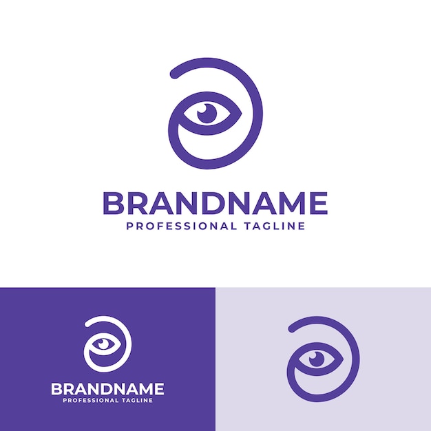 Vetor um logotipo de olho adequado para negócios relacionados a olho com a inicial