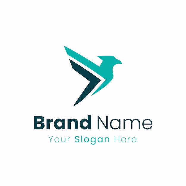 Um logotipo de pássaro ousado e elegante, a personificação das tendências modernas de design