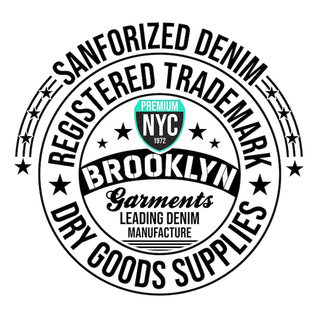 Um logotipo em preto e branco para uma marca do Brooklyn.