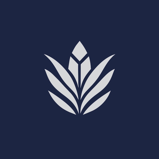 Vetor um logotipo moderno e minimalista simbolizando uma ilustração vetorial de plantas