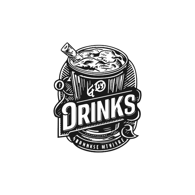 Vetor um logotipo para a bebida de nova iorque.