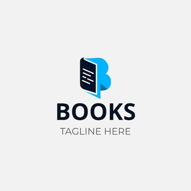 Um logotipo para livros que está em um fundo branco