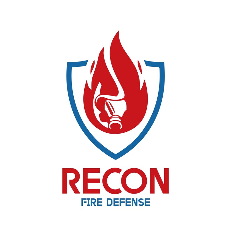 Vetor um logotipo para um bombeiro está em um fundo branco