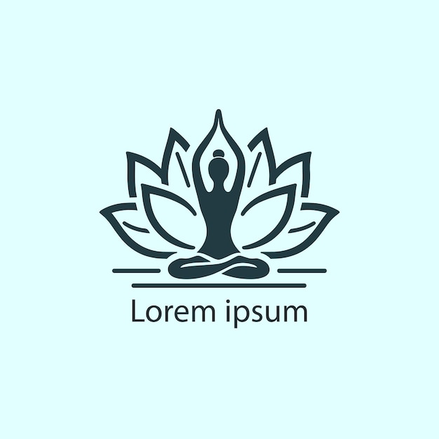 Vetor um logotipo para um estúdio de ioga