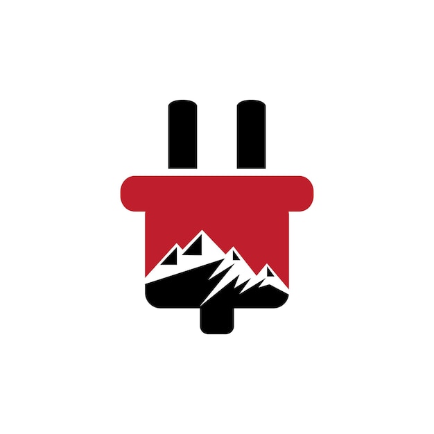 Um logotipo para um plugue de montanha que diz 