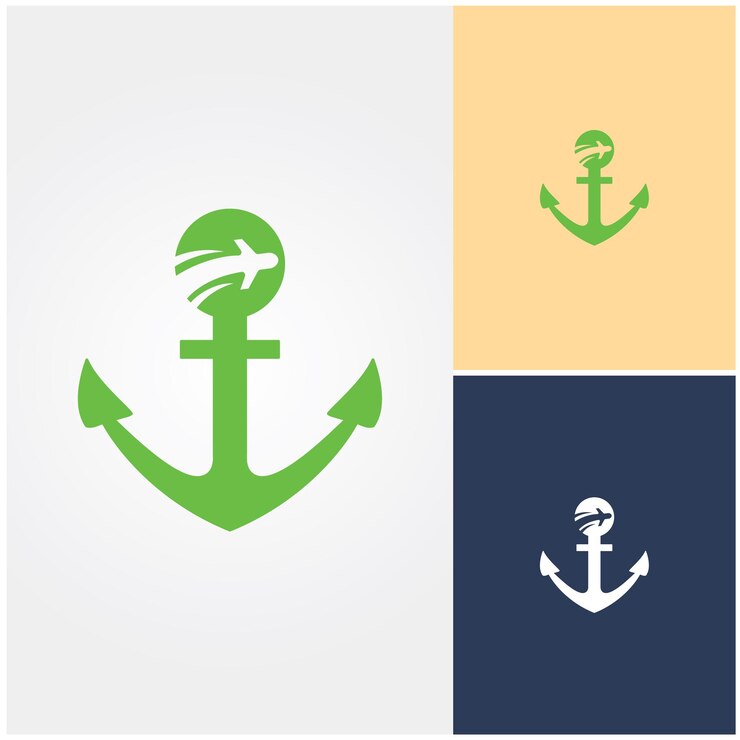Vetor um logotipo para uma empresa chamada âncora.