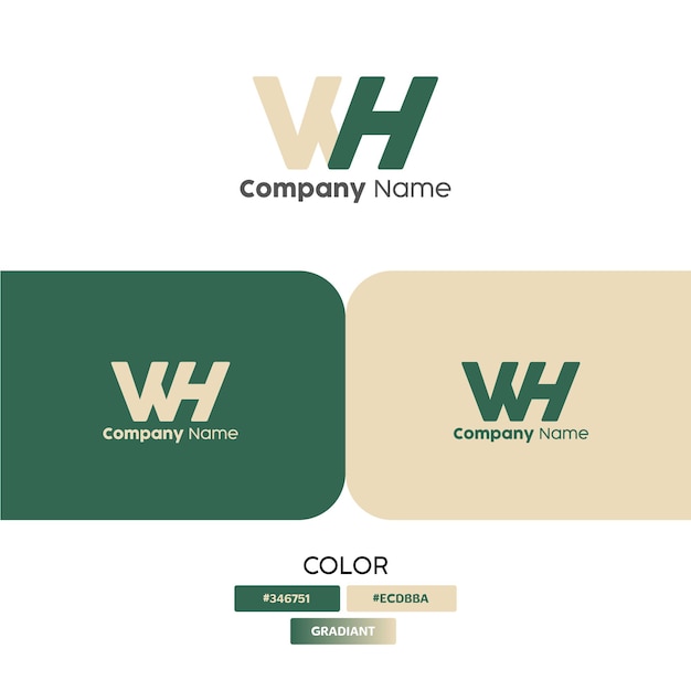 Vetor um logotipo para uma empresa chamada wh.