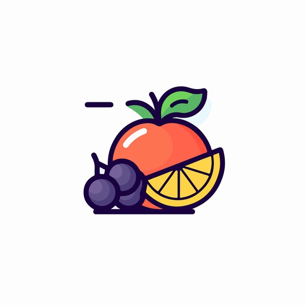 Um logotipo para uma empresa de frutas chamada laranja