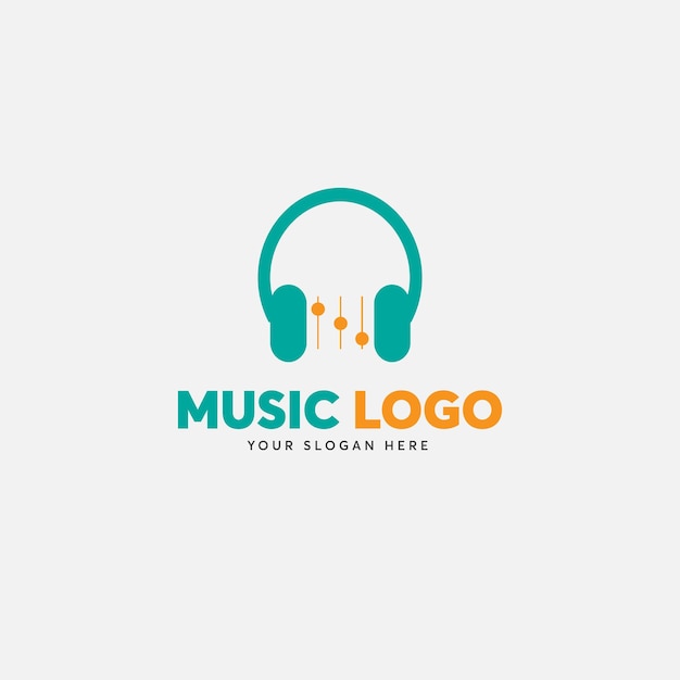 Vetor um logotipo para uma empresa de música que é feita pela música.