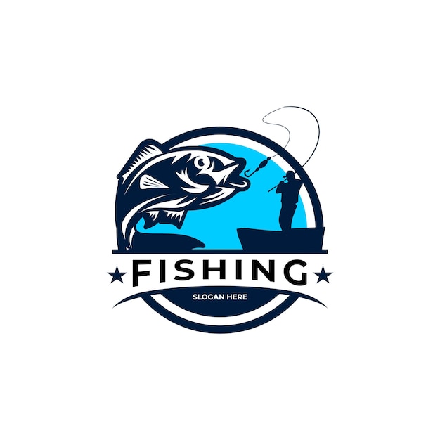 Vetor um logotipo para uma empresa de pesca