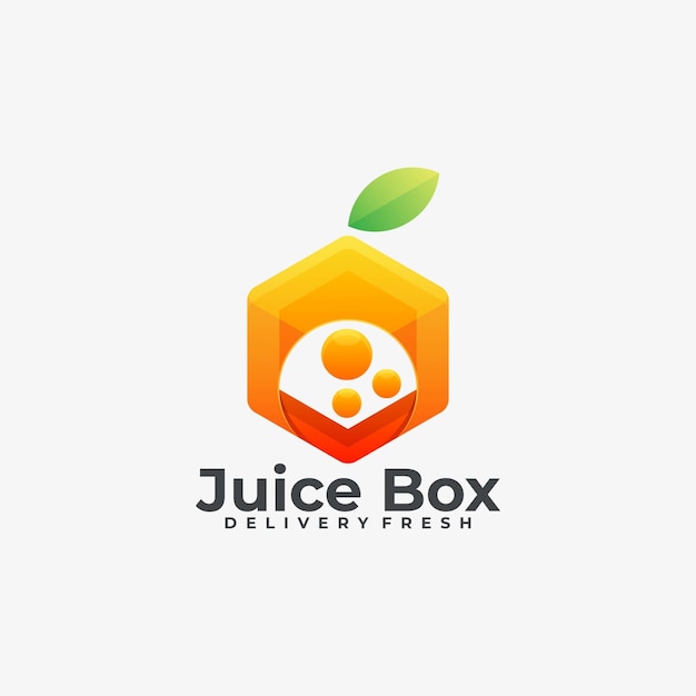 Um logotipo para uma entrega de caixa de suco fresco.