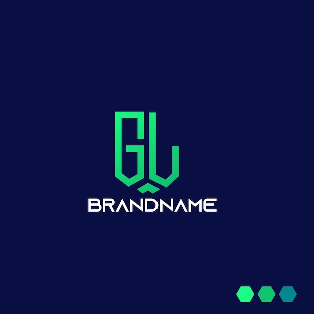 Vetor um logotipo para uma marca chamada glv.