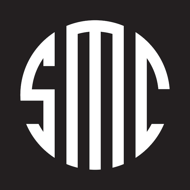 Vetor um logotipo preto e branco para uma empresa smc.