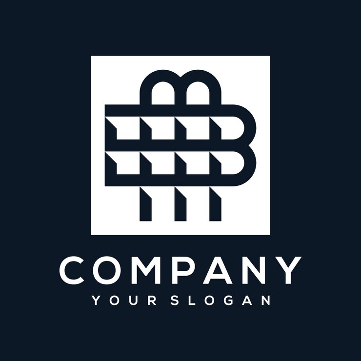 Vetor um logotipo preto e branco que diz a sua empresa seu seu seu nome