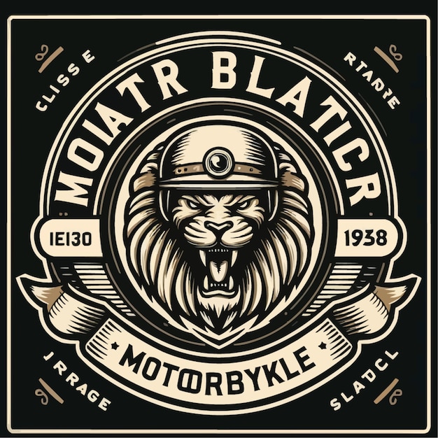 Vetor um logotipo vintage para motocicletas