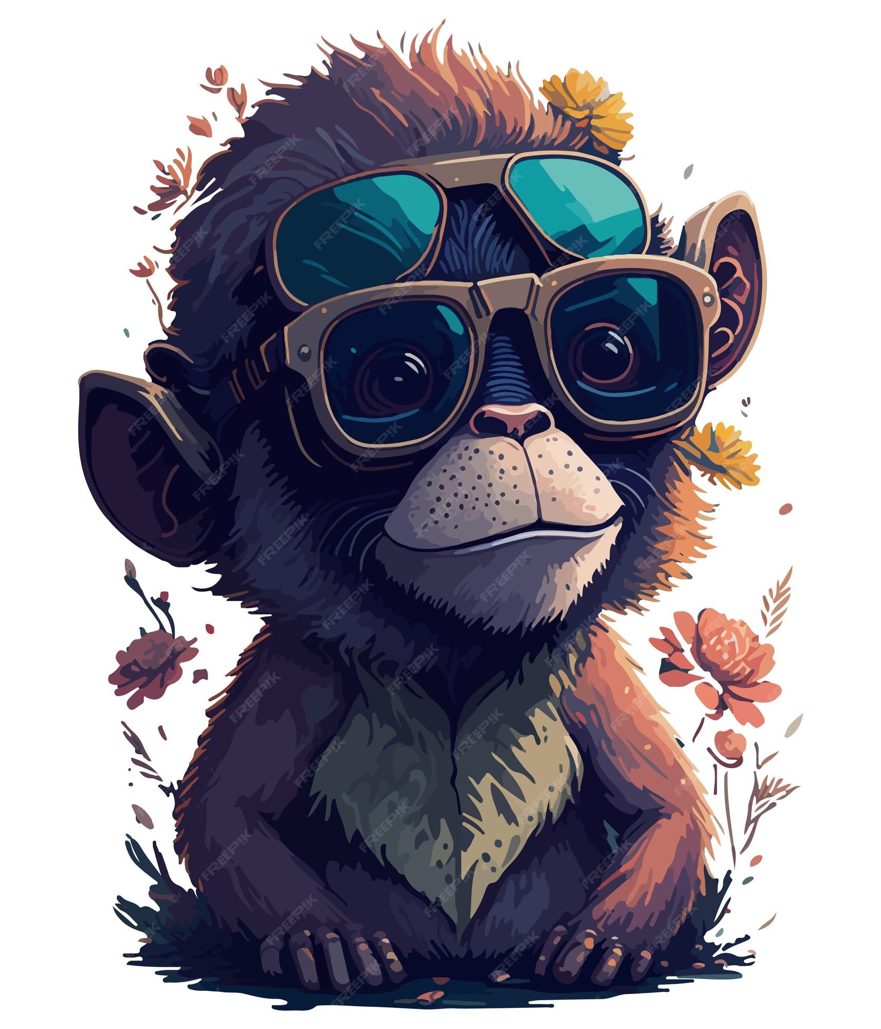 Design PNG E SVG De Macaco Fofo Para Camisetas