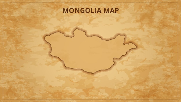 Um mapa antigo que retrata as fronteiras da Mongólia