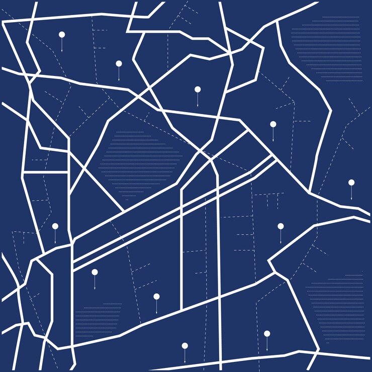 Vetor um mapa da cidade de paris com o número 1 nele