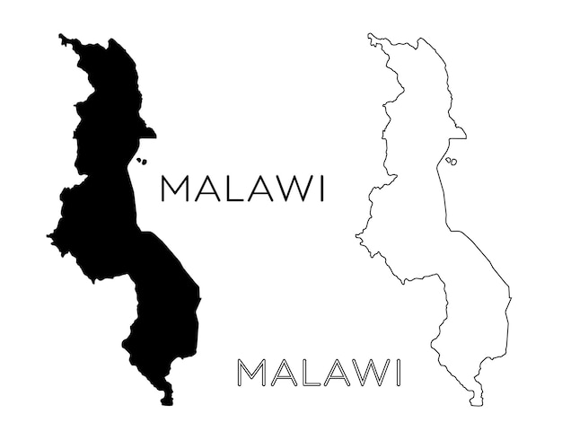 Um mapa de malawi com a palavra malawi nele.