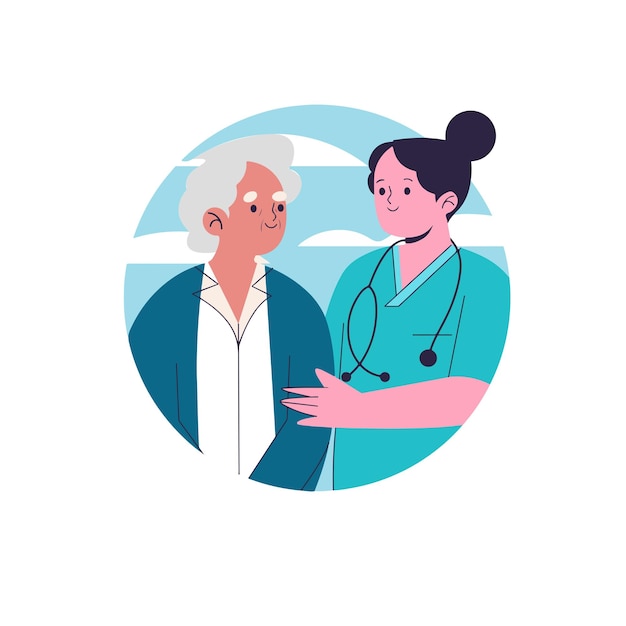 Um médico atencioso ouve o paciente