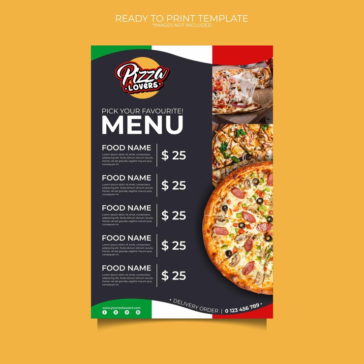 um menu para um restaurante chamado o menu para um menu de restaurante