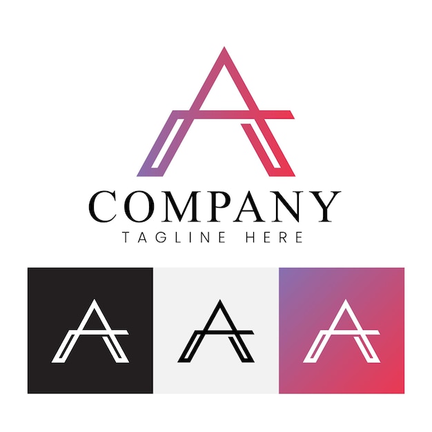 Um modelo de design de logotipo de empresa de carta