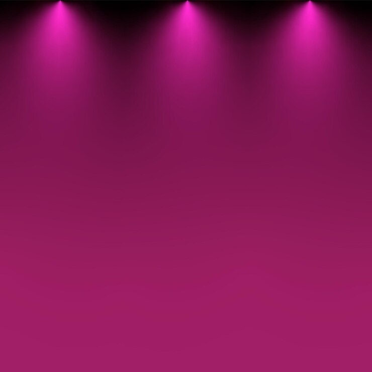 Um modelo de fundo vetorial de parede de spotlight Neon Pink