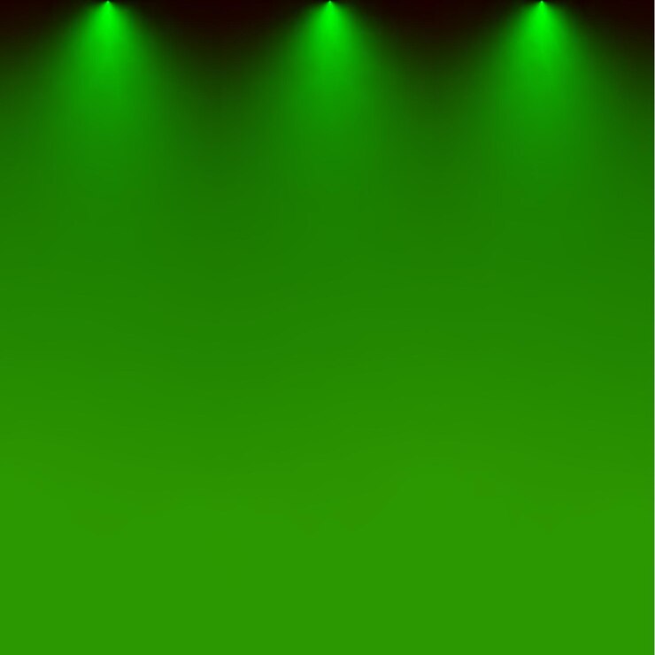um modelo de fundo vetorial de parede de spotlight verde