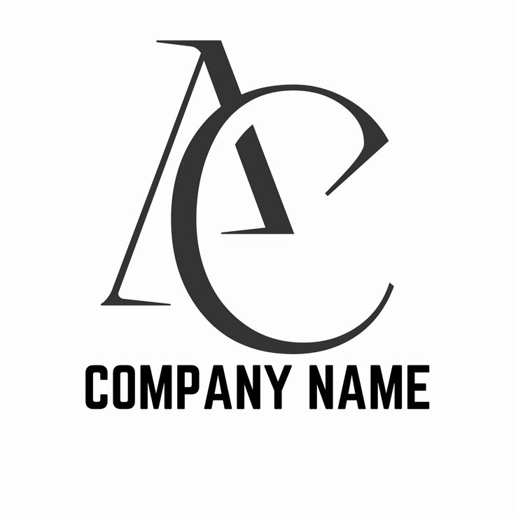 Vetor um modelo de vetor c letras iniciais do alfabeto ac letras monograma ícone ilustração do logotipo