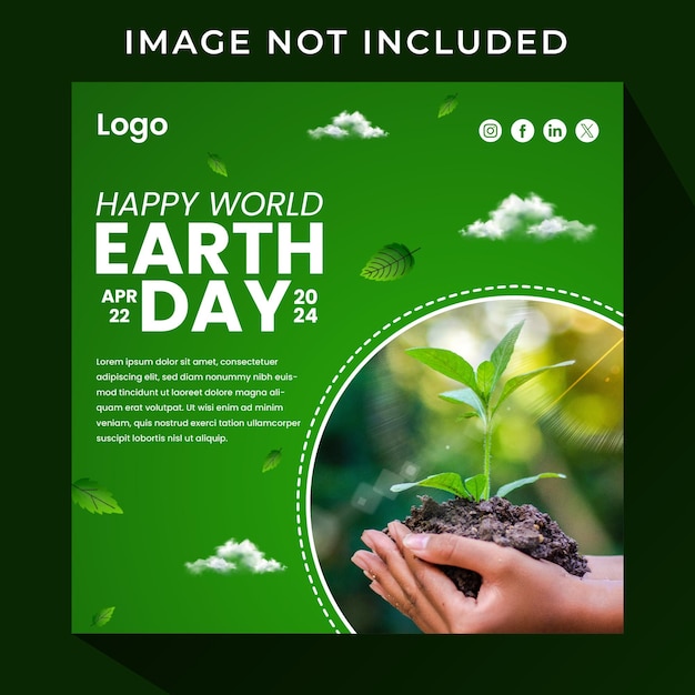 um modelo vetorial do Dia Mundial da Terra