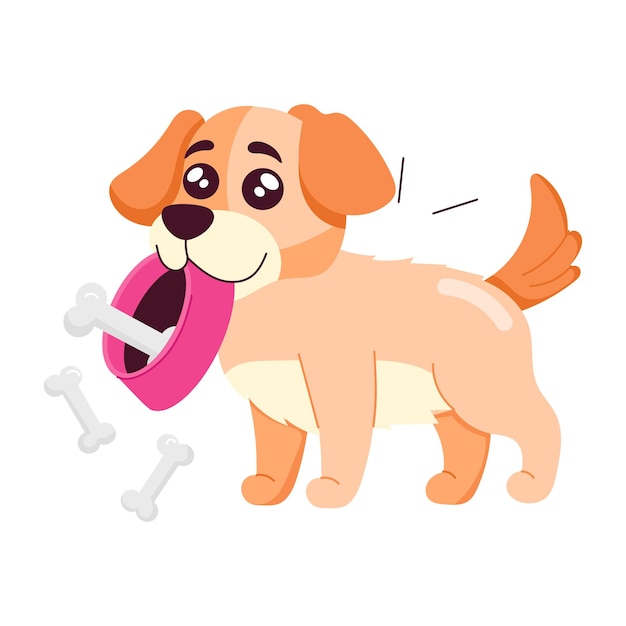 Um pacote de 16 adesivos planos de cachorrinhos bonitos