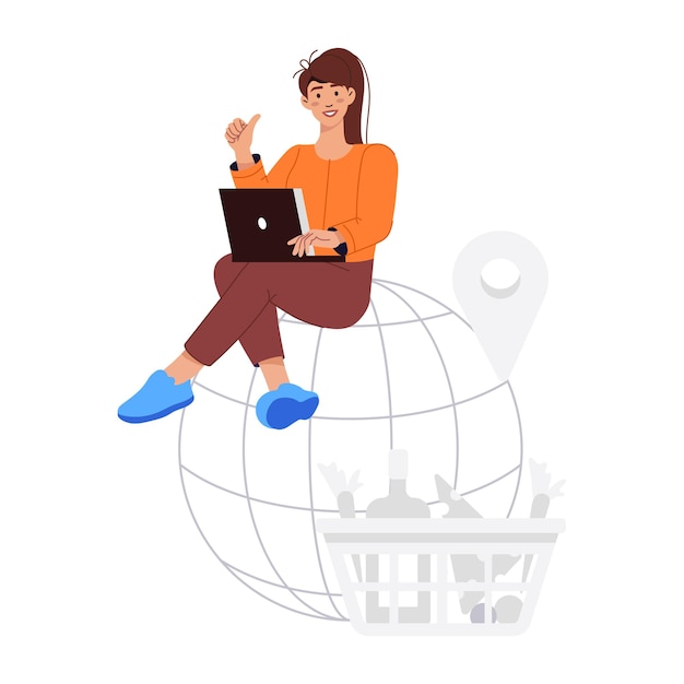 Um pacote de 16 ilustrações de Shopping Spree Flat