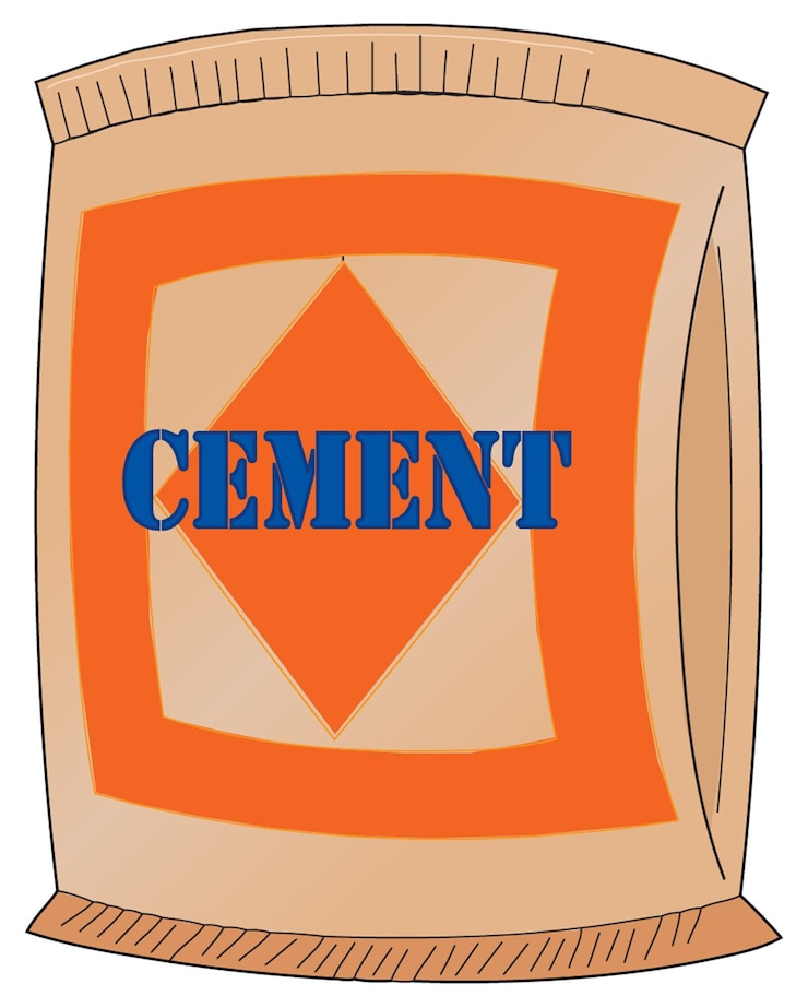Vetor um pacote de cimento