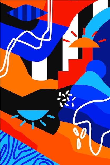 Um padrão de cubismo colorido para o seu desenho de fundo