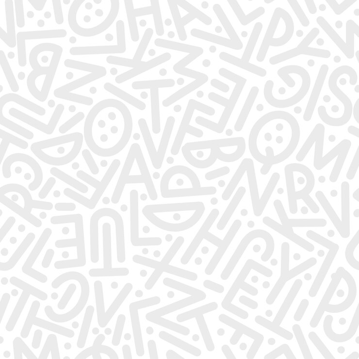 Vetor um padrão de letras do alfabeto inglês em ordem aleatória. ilustração vetorial.