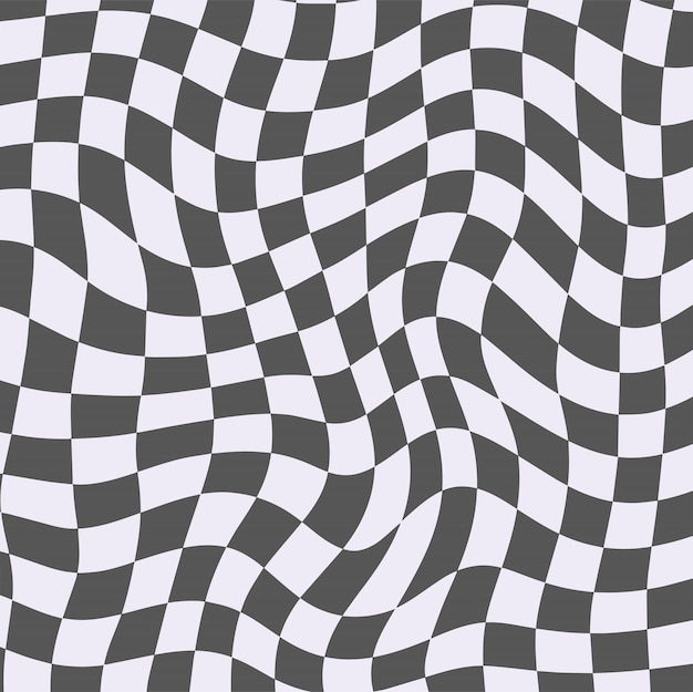 Um padrão quadriculado distorcido Uma ilusão óptica abstrata