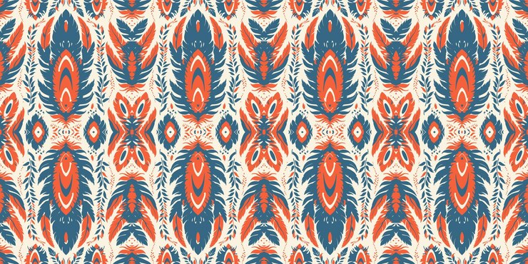 Um padrão sem costura tribalgeométrico batik ikataztec estilo étnico boho padrão sem costura