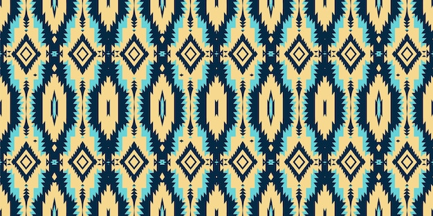 Um padrão sem costura tribalgeométrico batik ikataztec estilo étnico boho sem costura