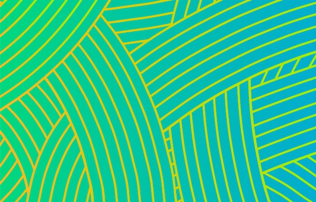 Um padrão verde e azul com linhas amarelas e azuis.