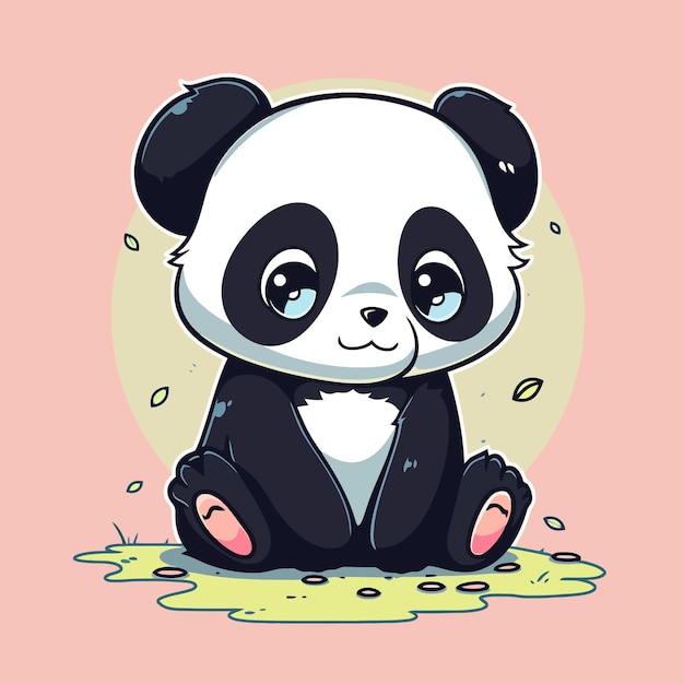 Desenho Animado Panda Com O Rosto Sobre O Cinza Ilustração Stock -  Ilustração de etiqueta, cartoon: 255582823