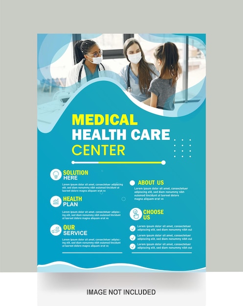 Um panfleto para um centro de saúde médico