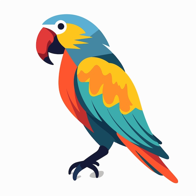Um papagaio-ara colorido