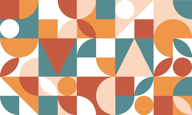 Um papel de parede colorido com um padrão de formas geométricas